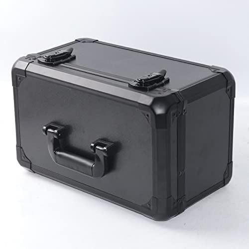 WALNUTA Hordozható Alumínium Tool Box Biztonsági Berendezések Toolbox Eszköz Doboz, Tároló Bőrönddel ütésálló (Szín : Fekete)
