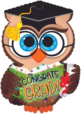 Bagoly Érettségi Lufi Dekoráció - Készlet 4 Grad Gratulálunk Léggömbök Egy Bagoly Témájú Gratulálok, Hogy Egy Végzős Osztály