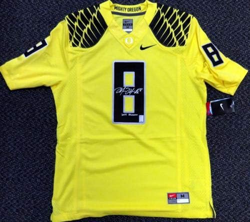 Oregon Ducks Marcus Mariota Dedikált Sárga Nike Jersey 2014 Heisman M Méret MM Holo Raktáron 89859 - Dedikált Főiskola Mezek