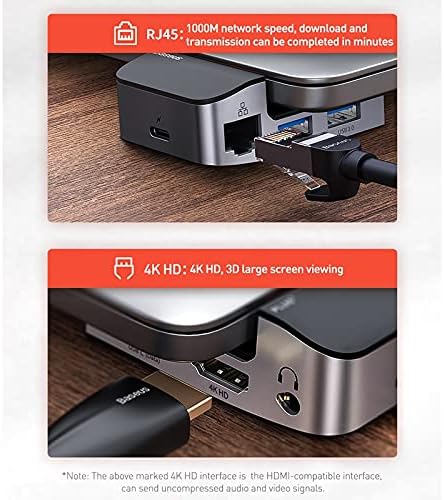 WYFDP 9 az 1-ben USB-C-HUB-Típus C-HUB, hogy 4KHD RJ45 Jack 3.5 Multi USB 3.0 PD Adapter Pro USB-C Splitter c-Típusú USBC