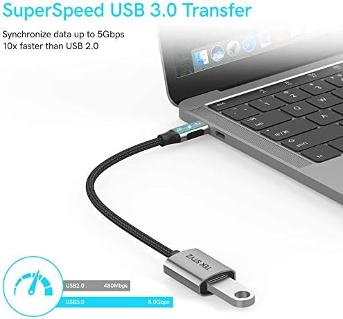 Tek Styz USB-C USB 3.0 Adapter Kompatibilis Az LG 15Z990-U. AAS5U1 OTG Típus-C/PD Férfi USB 3.0 Női Converter. (5Gbps)