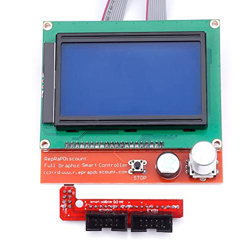 12864 LCD Rámpák Smart Alkatrészek RÁMPÁK 1.4 Vezérlő Kontroll Panel LCD 12864 Kijelző Monitor Kék Képernyő Modul a ló. háló