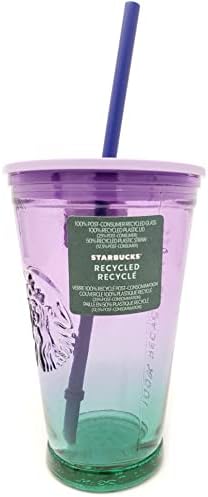 Starbucks 2022 Ombre Lila & Zöld Gradiens Újrahasznosított Üveg Hideg Kupa, 16 Fl Oz