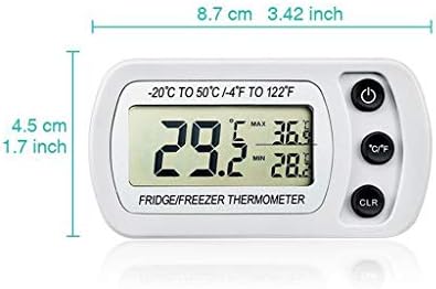 XJJZS Digitális Hűtőszekrény Hőmérő Nagy LCD, Fagyasztó a Szoba Hőmérő Mágneses Vissza, Nincs Sallang Könnyen Olvasható (Színe