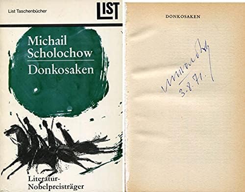 Mihail Solohov NOBEL-IRODALOM autogram, dedikált könyvet