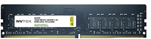 NVTEK 16GB DDR4-2933 PC4-23400 Non-ECC UDIMM Asztali PC RAM Memória bővítés
