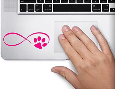 Infinity Paw Print Szimbólum Matrica Vicces Kutya Pet Laptop Bőr MacBook Trackpad Billentyűzet Matrica Ablak