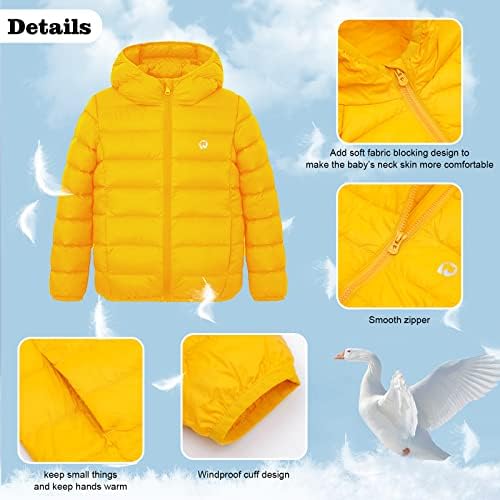 Kisgyermek Baba Fiúk Libatoll Kabátok 750 Töltse Könnyű Vízálló Kapucnis Téli Kabát Le