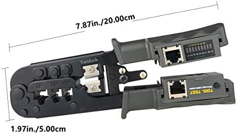Yankok [RJ45, RJ11 RJ12 Kábel Teszter Crimpelhető] a 8P 6P 4P Hálózati Csatlakozók, valamint CAT5 Ethernet Kábel CAT6 Megtörhet,