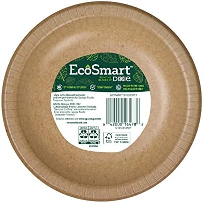 EcoSmart™ - Ban Újrahasznosított Rostot, Papír, Tál, 20 Deka Eldobható Tányér, 46 Környezetbarát Tálak