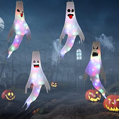 Halloween Szellem Windsocks a LED világít Lóg Szellem Halloween Dekoráció Fél Udvar Dekoráció