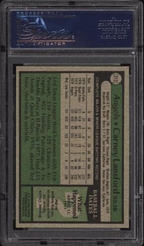 1979 Topps 212 Carney Lansford - Angyalok - PSA 10-18931233 - Baseball-Kártya - Asztalon Baseball Kártyák
