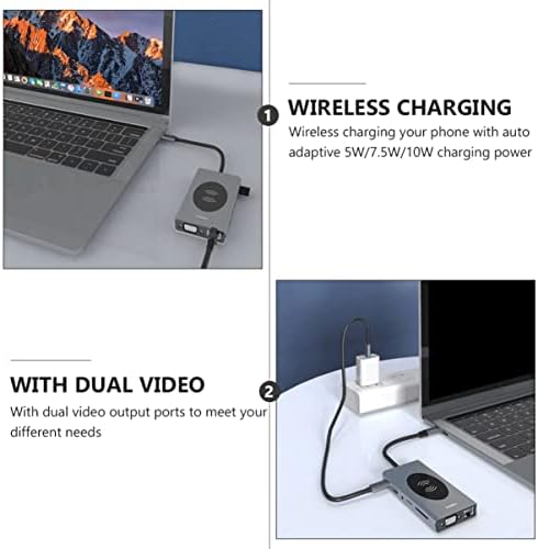 Mobestech Laptop Dokkoló Állomás, USB Töltő Hub USB-Hub Ultra Slim Adatok Hub USB Hub Extender Laptop USB Elosztó Elosztó