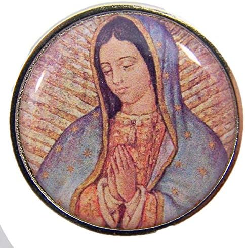 Vallási Our Lady of Guadalupe Zsebében Medál Ima Vissza, 1 1/4 Inch