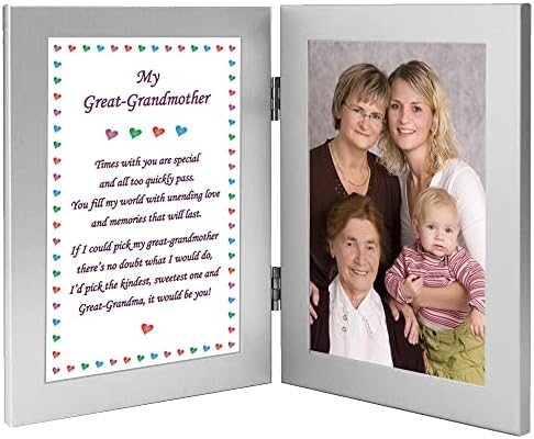 A dédi Ajándék, Édes Vers Kártya Nagymama - Add 4x6 Inch Kép Dupla Keretben